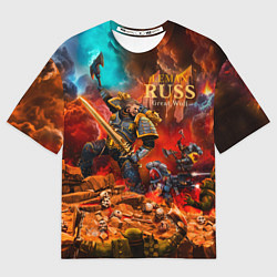 Футболка оверсайз мужская Лман Русс примарх Космических Волков, цвет: 3D-принт