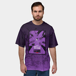 Футболка оверсайз мужская Lazarus: Violet Pattern, цвет: 3D-принт — фото 2