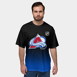 Футболка оверсайз мужская Колорадо Эвеланш - градиент, цвет: 3D-принт — фото 2