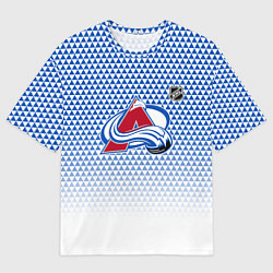 Футболка оверсайз мужская Колорадо Эвеланш - геометрический градиент, цвет: 3D-принт