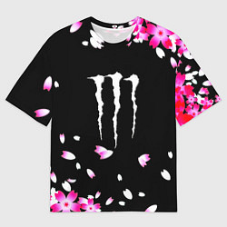 Мужская футболка оверсайз Monster energy sakura