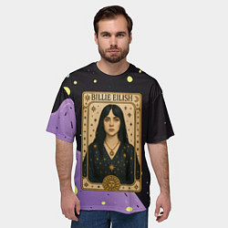 Футболка оверсайз мужская Билли Айлиш в стиле Таро, цвет: 3D-принт — фото 2