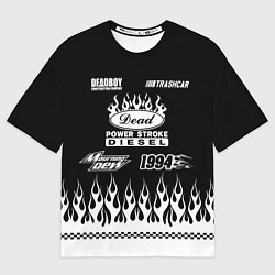 Мужская футболка оверсайз Dead black - Bones