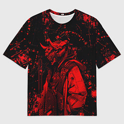 Футболка оверсайз мужская Кибернетический Они, цвет: 3D-принт