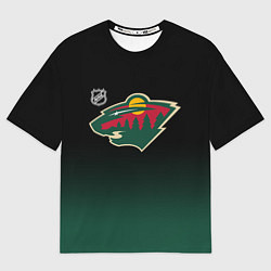 Футболка оверсайз мужская Миннесота Уайлд - градиент, цвет: 3D-принт
