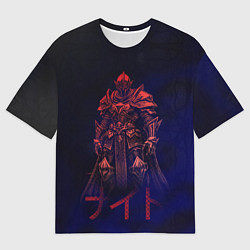 Футболка оверсайз мужская Мифический воин в неоновом свете, цвет: 3D-принт