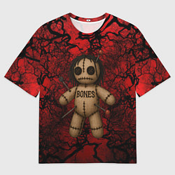 Мужская футболка оверсайз Кукла Вуду Bones