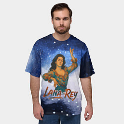 Футболка оверсайз мужская Lana Del Rey танцует, цвет: 3D-принт — фото 2