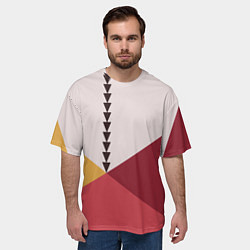 Футболка оверсайз мужская Колор-блок фруктовый чиа пудинг, цвет: 3D-принт — фото 2