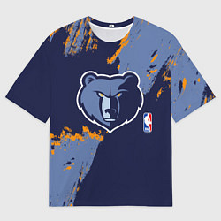 Мужская футболка оверсайз Мемфис Гриззлис - логотип команды