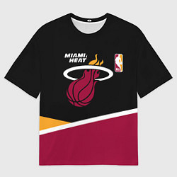 Футболка оверсайз мужская Майами Хит - линии, цвет: 3D-принт