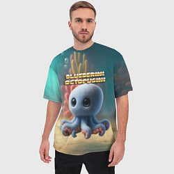 Футболка оверсайз мужская Blueberini Octopusini мем, цвет: 3D-принт — фото 2
