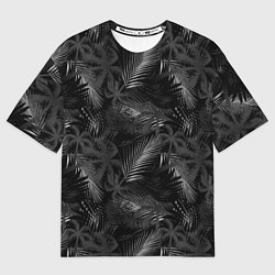 Мужская футболка оверсайз Palm black and white