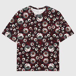 Мужская футболка оверсайз Глаза монстры
