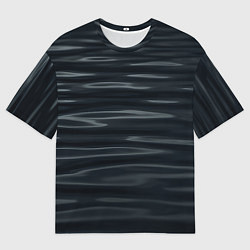 Мужская футболка оверсайз Черная объемная текстура