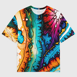 Мужская футболка оверсайз Разноцветный узор