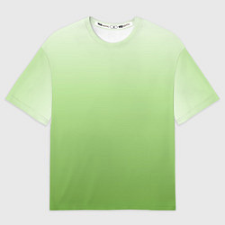 Мужская футболка оверсайз Градиент нежно-зеленый