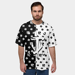 Футболка оверсайз мужская Doom x roblox pattern, цвет: 3D-принт — фото 2