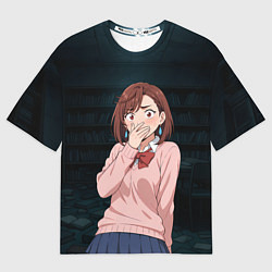Мужская футболка оверсайз Испуганная Сиратори Айра