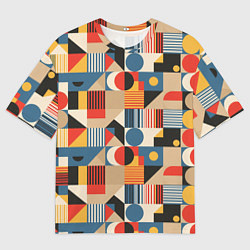Футболка оверсайз мужская Ритмы Баухауса, цвет: 3D-принт