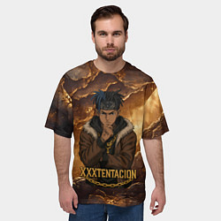 Футболка оверсайз мужская XXXTentacion anime style, цвет: 3D-принт — фото 2
