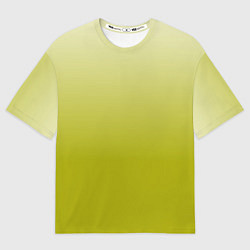 Мужская футболка оверсайз Градиент лаймовый