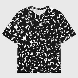 Футболка оверсайз мужская Черный камуфляж, цвет: 3D-принт