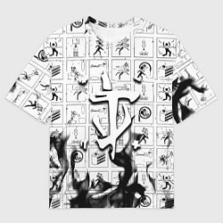 Мужская футболка оверсайз Doom x portal fire