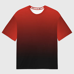 Футболка оверсайз мужская Red gradient, цвет: 3D-принт