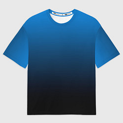 Мужская футболка оверсайз Blue gradient