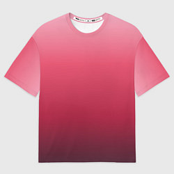 Мужская футболка оверсайз Градиент гранатовый