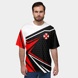 Футболка оверсайз мужская Umbrella - red uniform, цвет: 3D-принт — фото 2