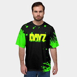 Футболка оверсайз мужская Dayz кислотное краски логотип, цвет: 3D-принт — фото 2