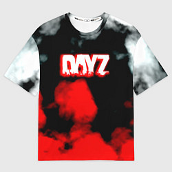 Мужская футболка оверсайз Dayz дым текстура