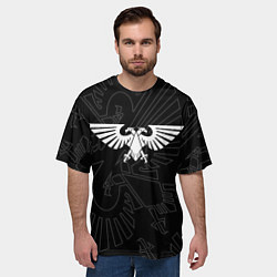 Футболка оверсайз мужская Вархаммер - Империум человечества, цвет: 3D-принт — фото 2