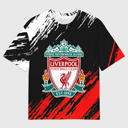 Футболка оверсайз мужская Арсенал краски текстура, цвет: 3D-принт