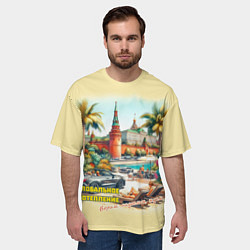 Футболка оверсайз мужская Глобальное потепление в Москве, цвет: 3D-принт — фото 2