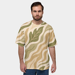 Футболка оверсайз мужская Листопад, цвет: 3D-принт — фото 2