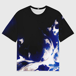 Футболка оверсайз мужская Синее пламя, цвет: 3D-принт