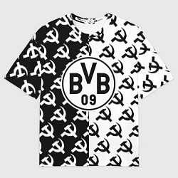 Футболка оверсайз мужская Borussia паттерн ссср, цвет: 3D-принт