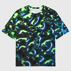 Мужская футболка оверсайз Абстракция капли воды