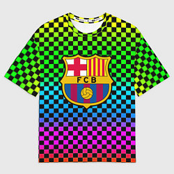 Мужская футболка оверсайз Barcelona gradient neon