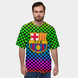 Футболка оверсайз мужская Barcelona gradient neon, цвет: 3D-принт — фото 2