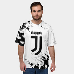 Футболка оверсайз мужская Juventus люди спорт, цвет: 3D-принт — фото 2
