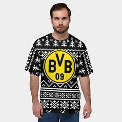 Футболка оверсайз мужская Borussia x fortnite pattern, цвет: 3D-принт — фото 2