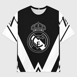 Футболка оверсайз мужская Real Madrid геометрия спорт, цвет: 3D-принт