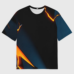 Мужская футболка оверсайз Glow orange neon