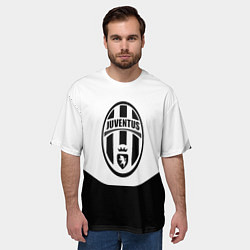 Футболка оверсайз мужская Juventus полосы, цвет: 3D-принт — фото 2