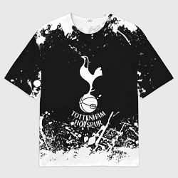 Футболка оверсайз мужская Тоттенхэм Хотспур белые краски, цвет: 3D-принт