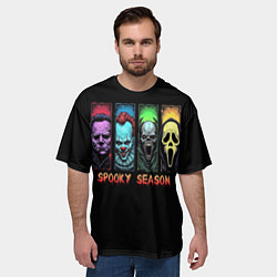 Футболка оверсайз мужская Сезон ужасов, цвет: 3D-принт — фото 2